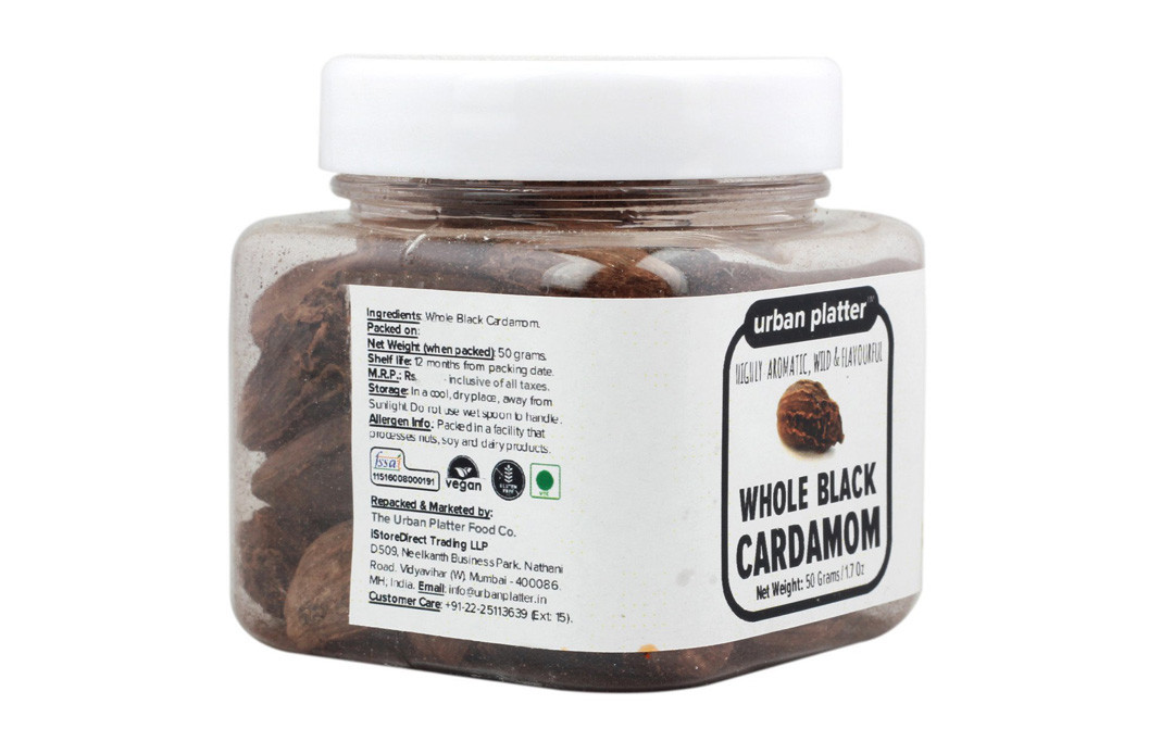 Urban Platter Whole Black Cardamom    Jar  50 grams